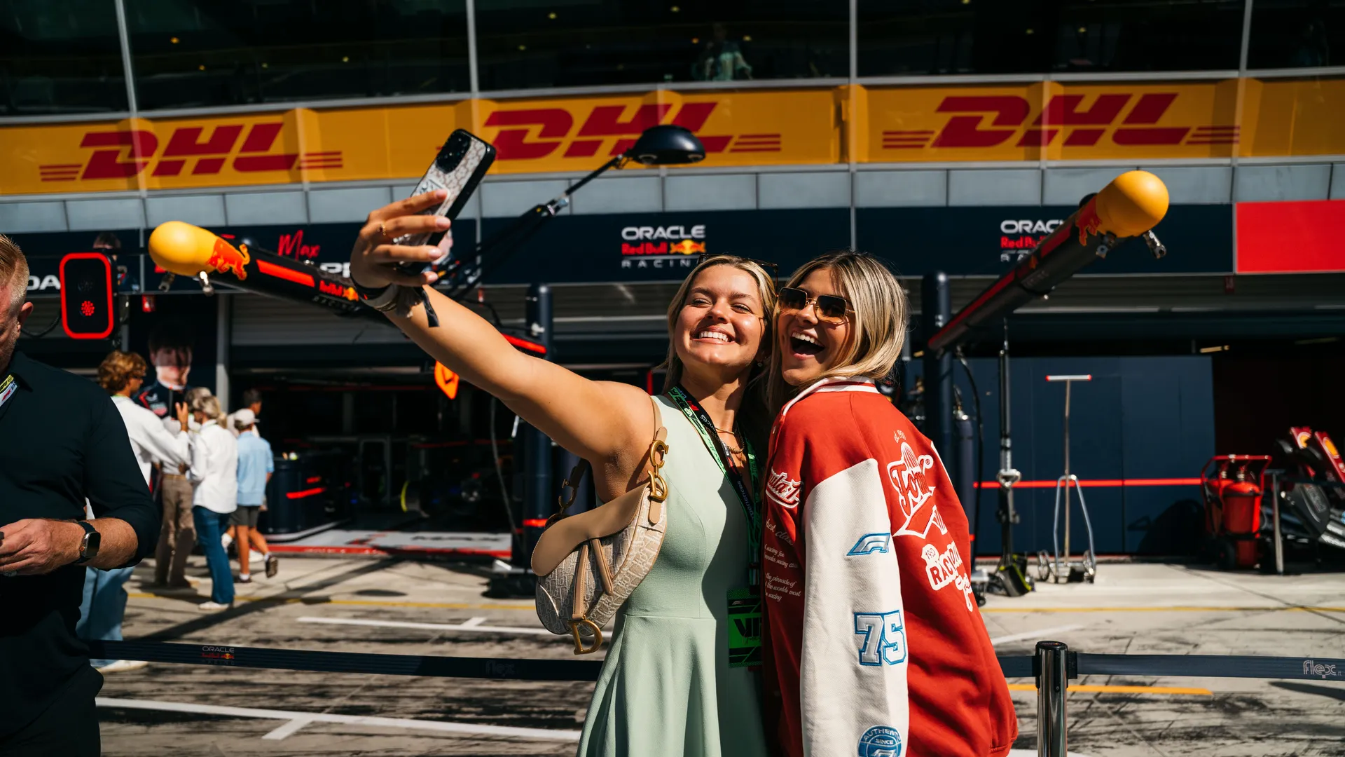 Paddock Club hospitality above the pit lane at Interlagos, the highest official Formula 1 tier